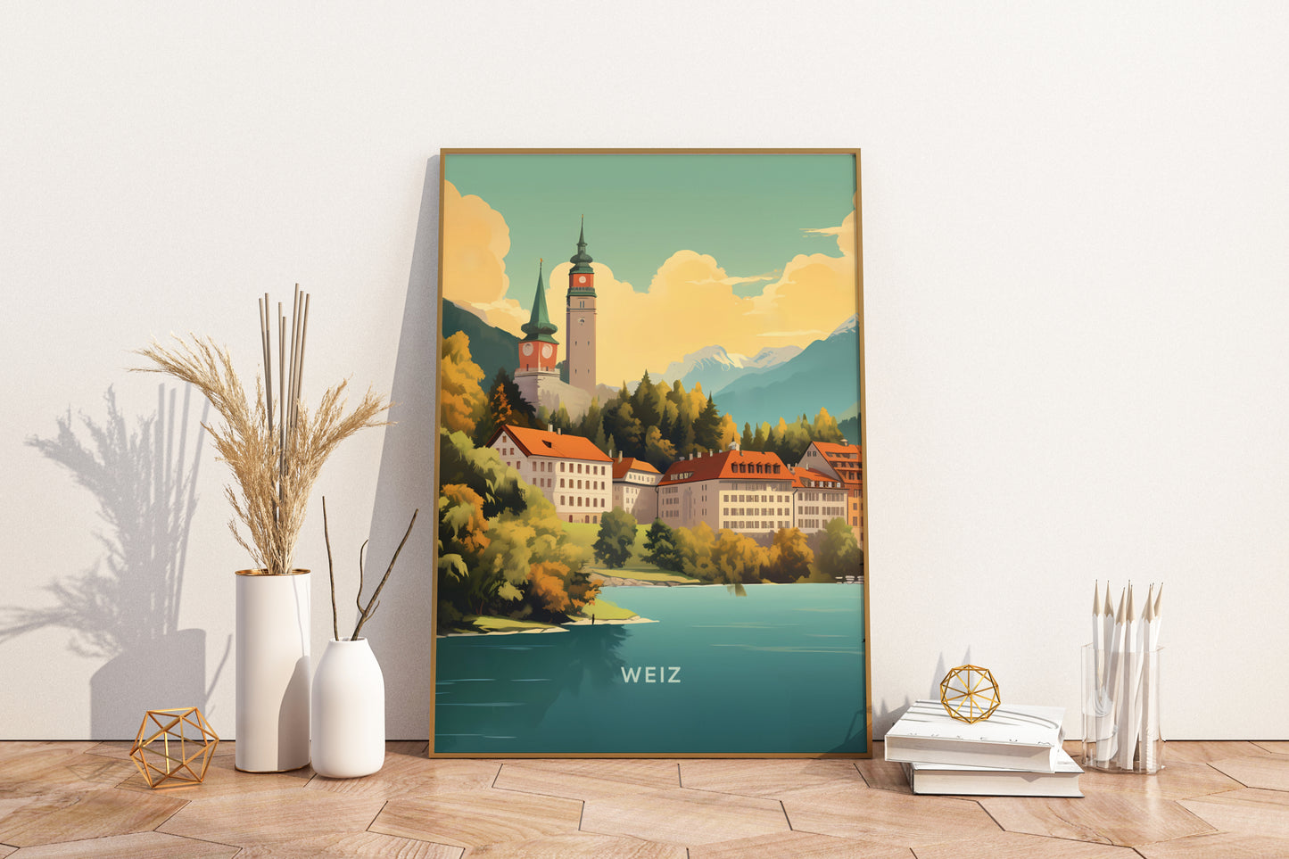 Weiz Austria Travel Print Poster - Pitchers Design