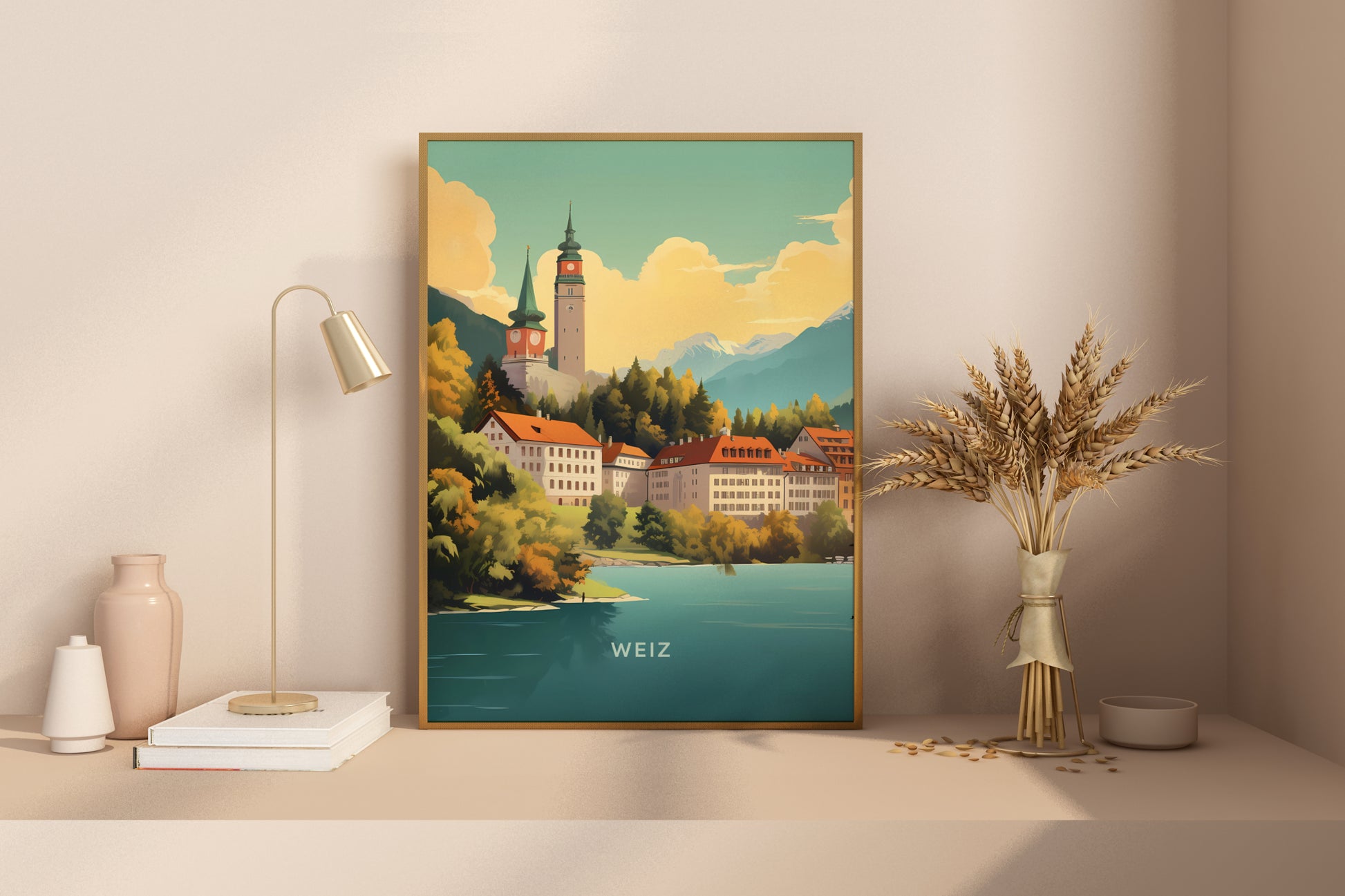 Weiz Austria Travel Print Poster - Pitchers Design