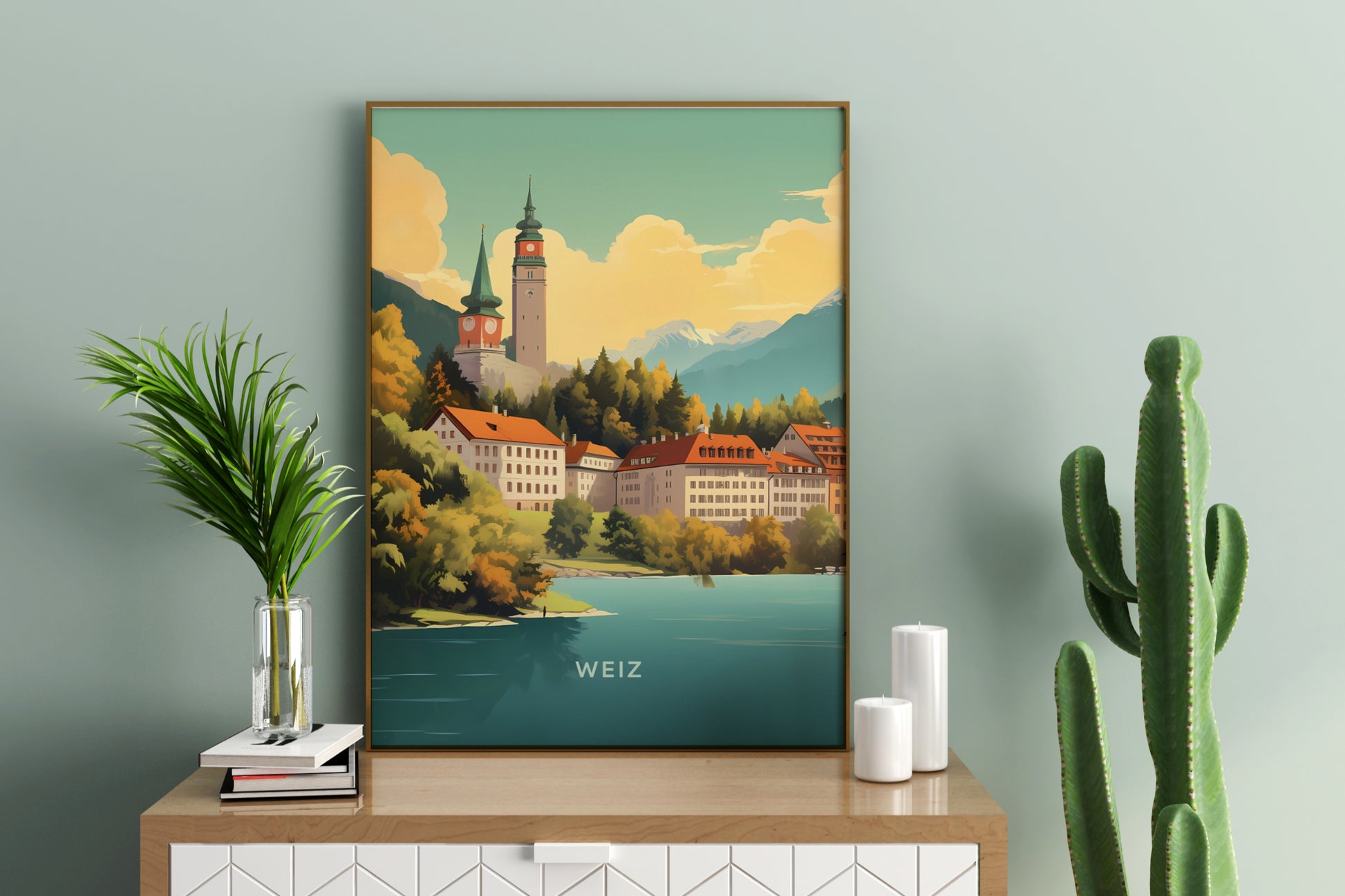 Weiz Austria Travel Print Poster - Pitchers Design