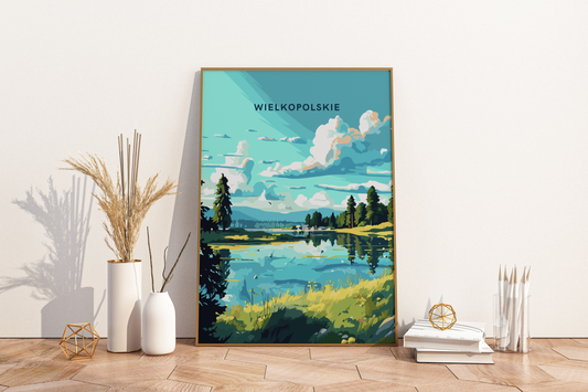 Wielkopolskie Poland Travel Print Poster - Pitchers Design