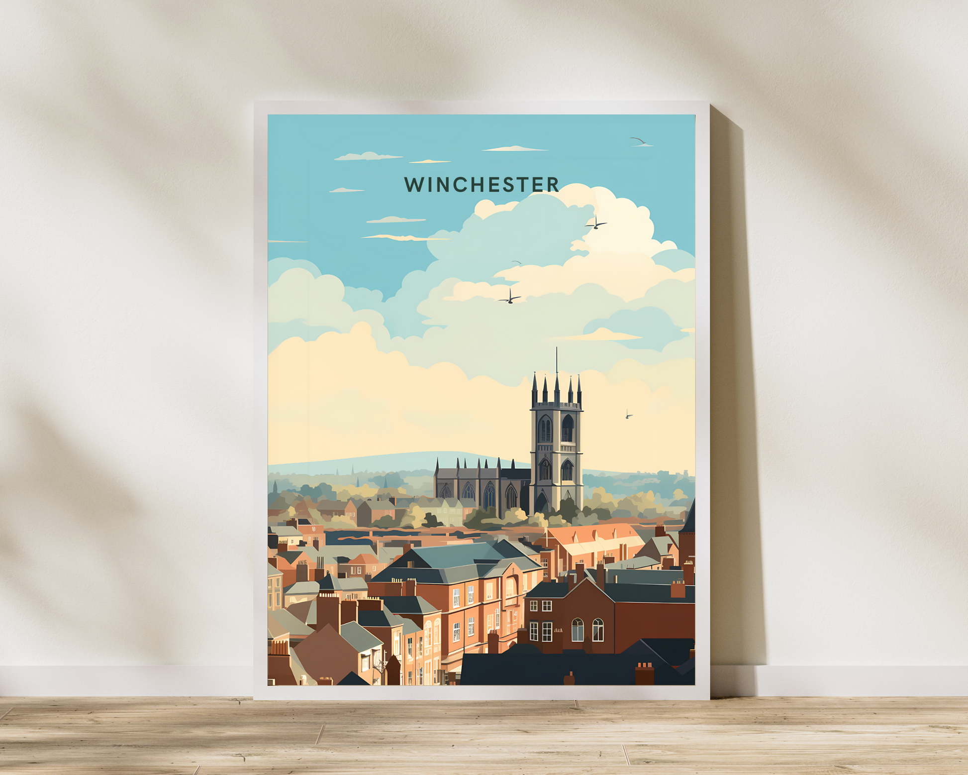 Winchester England Travel Poster Print - Pitchers Design