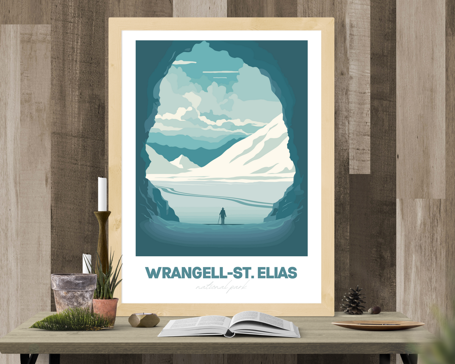 Wrangell-St. Elias National Park Travel Poster Print - Pitchers Design