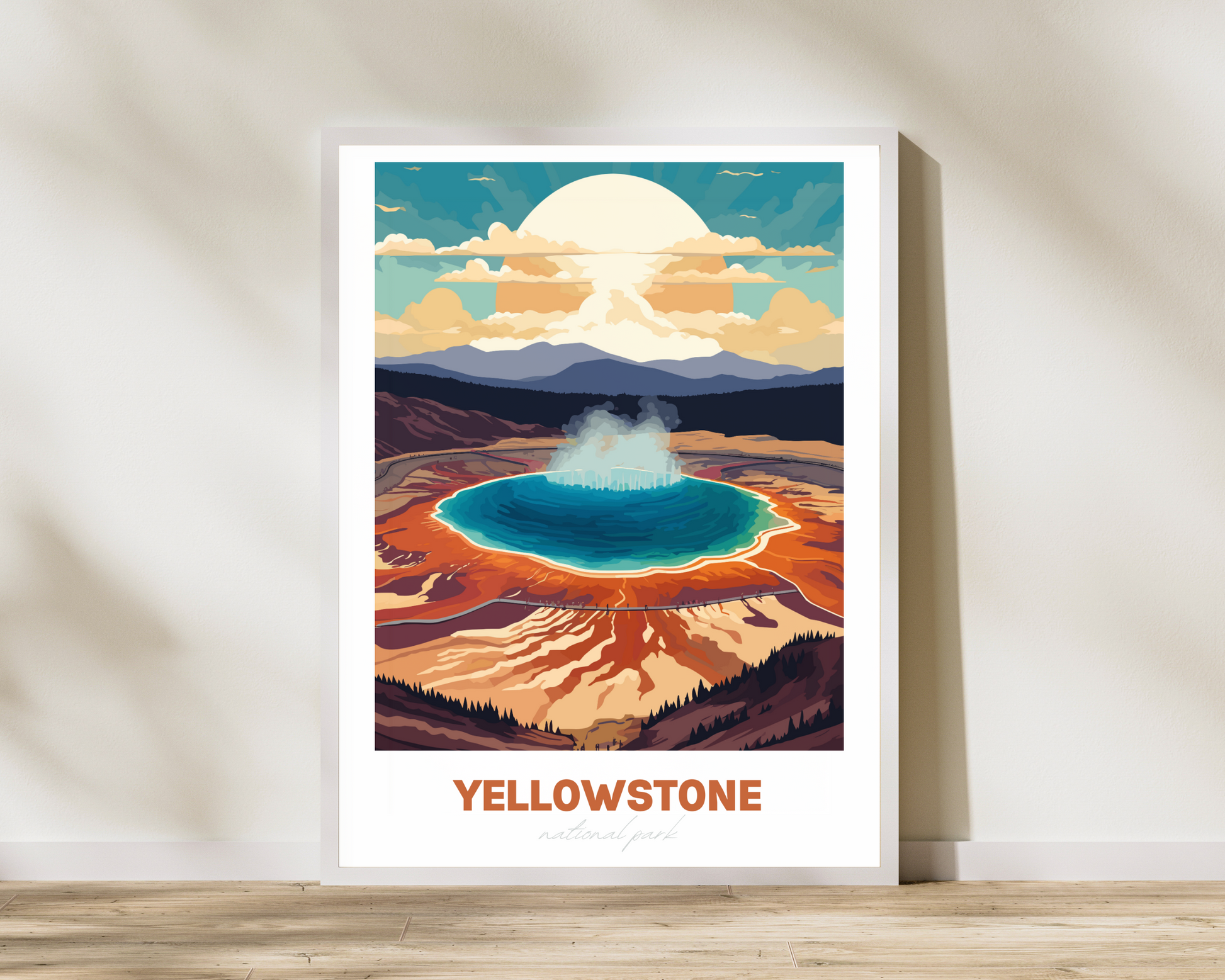 Yellowstone National Park Travel Poster Print - Pitchers Design