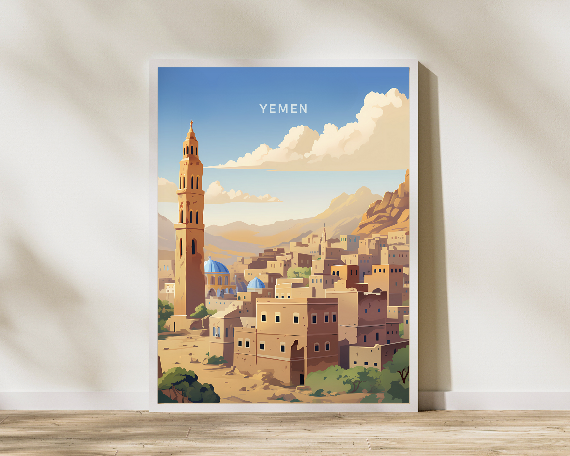 Yemen Travel Poster Print - Pitchers Design