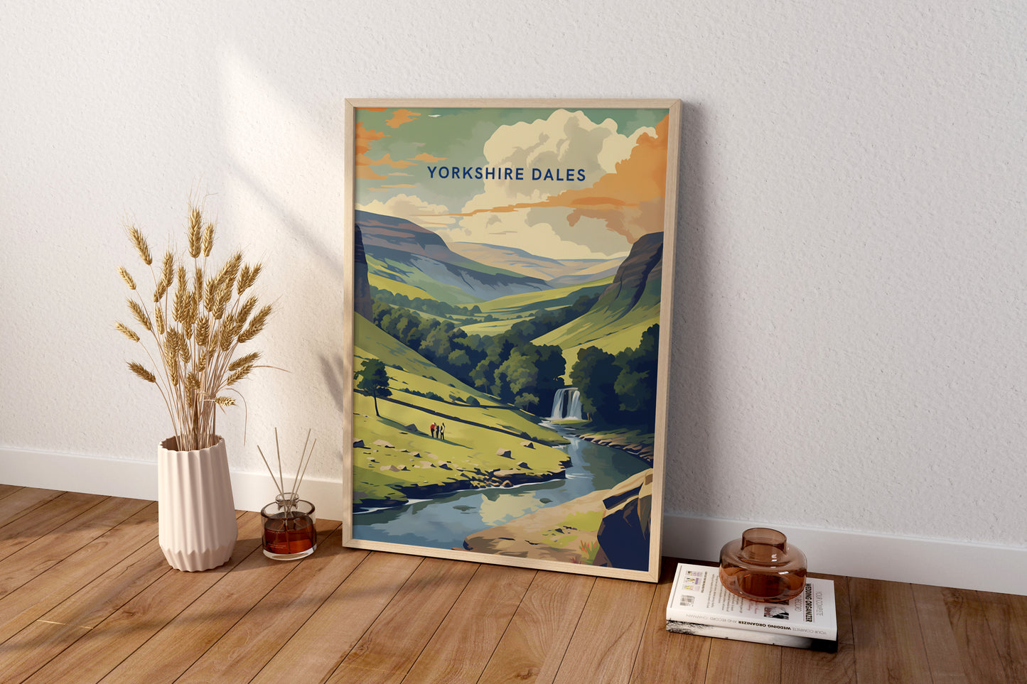 Yorkshire Dales England Travel Poster Print - Pitchers Design