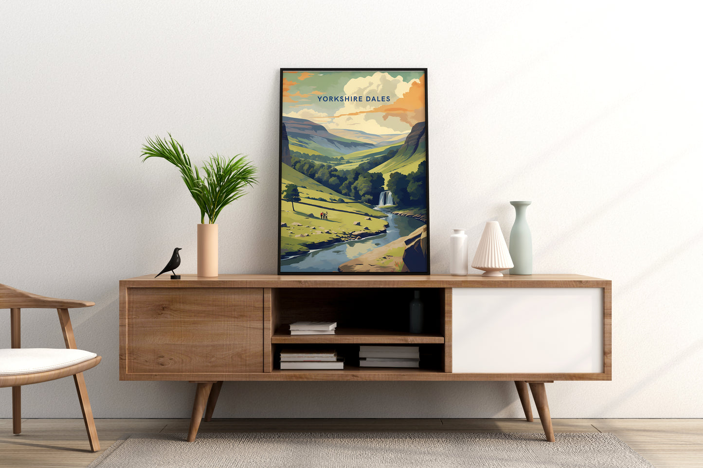 Yorkshire Dales England Travel Poster Print - Pitchers Design