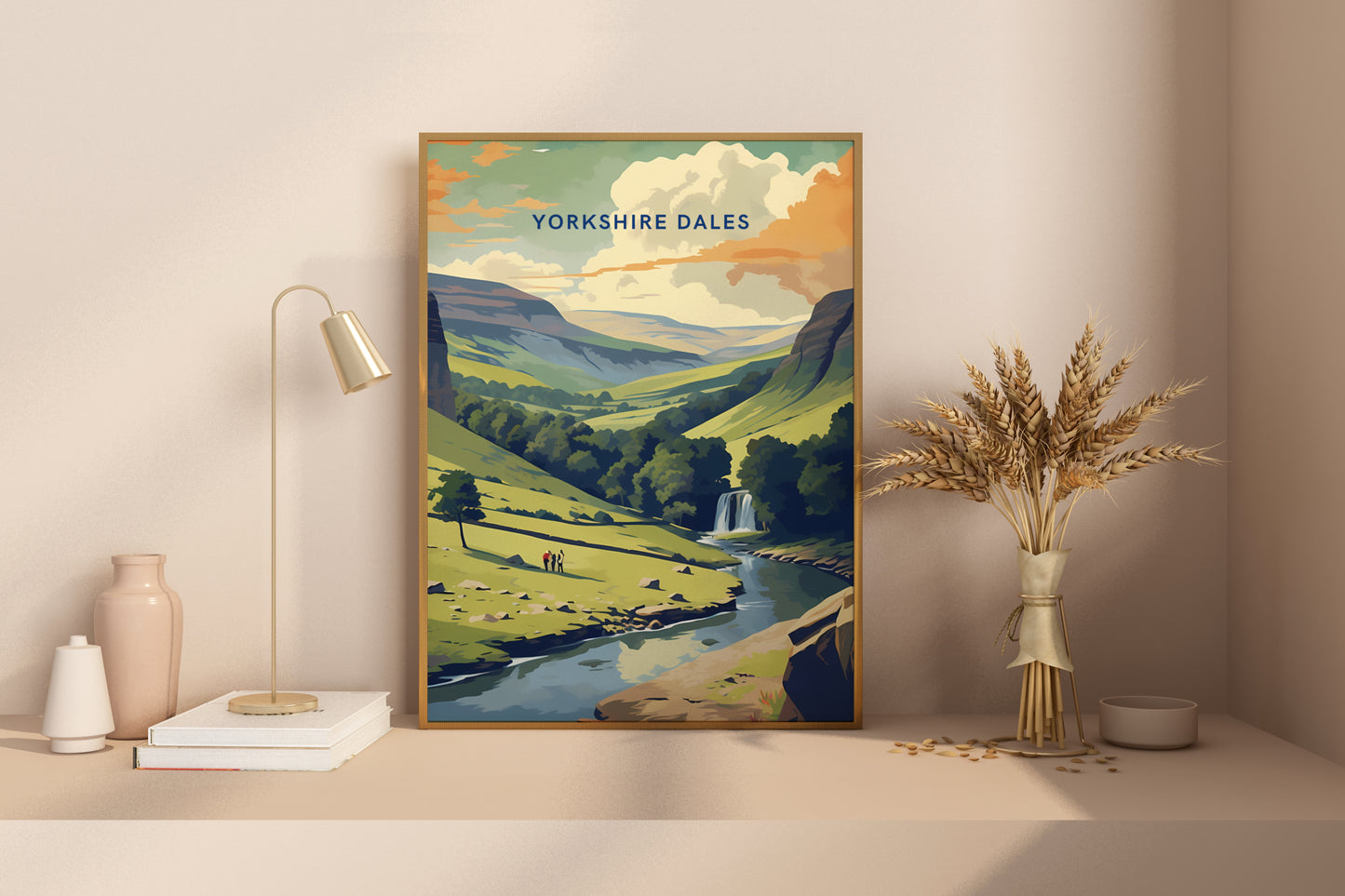 Yorkshire Dales England Travel Poster Print - Pitchers Design