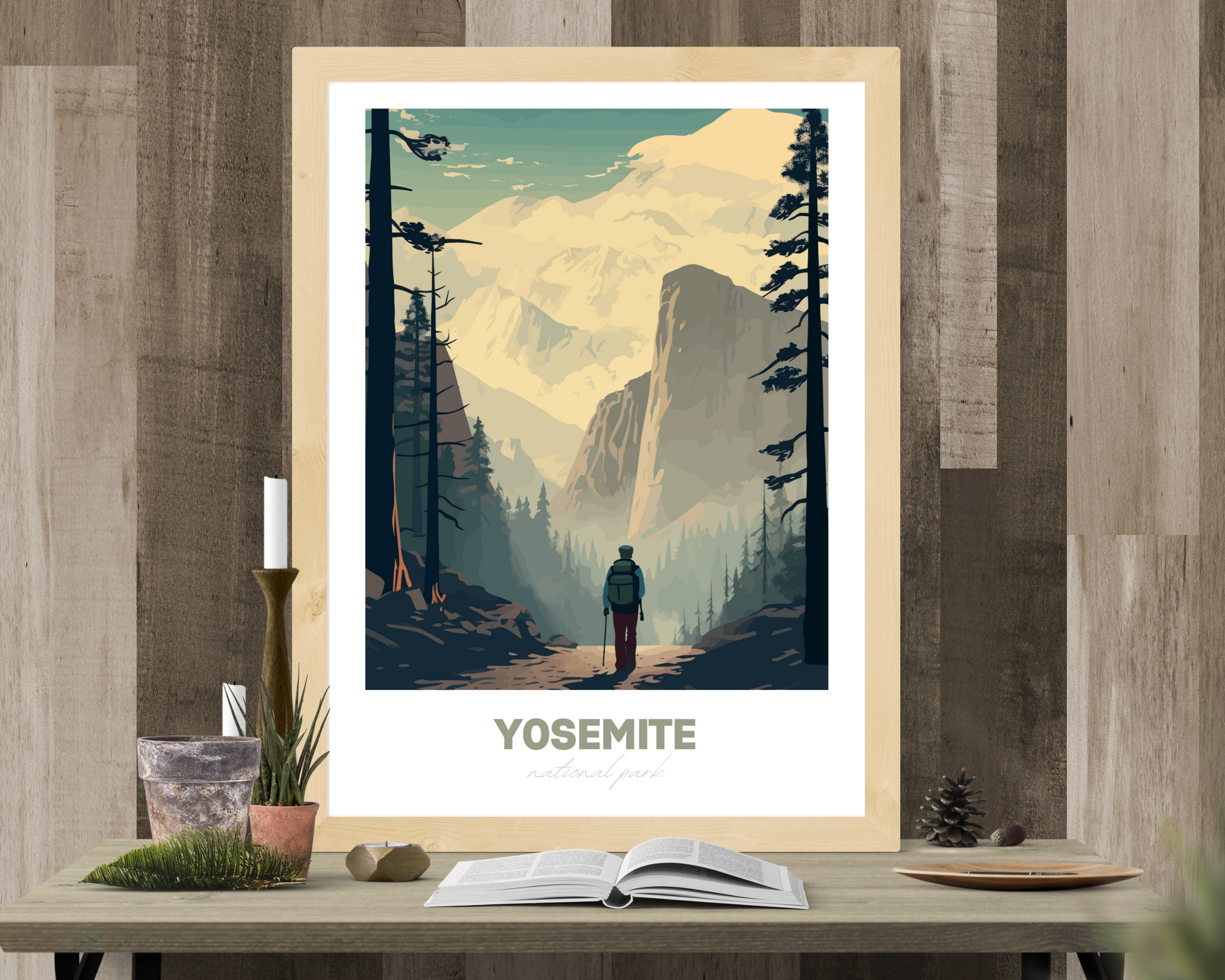 Yosemite National Park Travel Poster Print - Pitchers Design