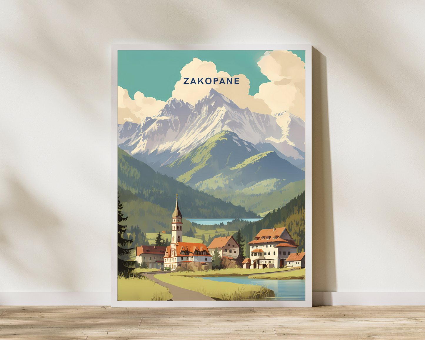 Zakopane Poland Travel Poster Print - Pitchers Design