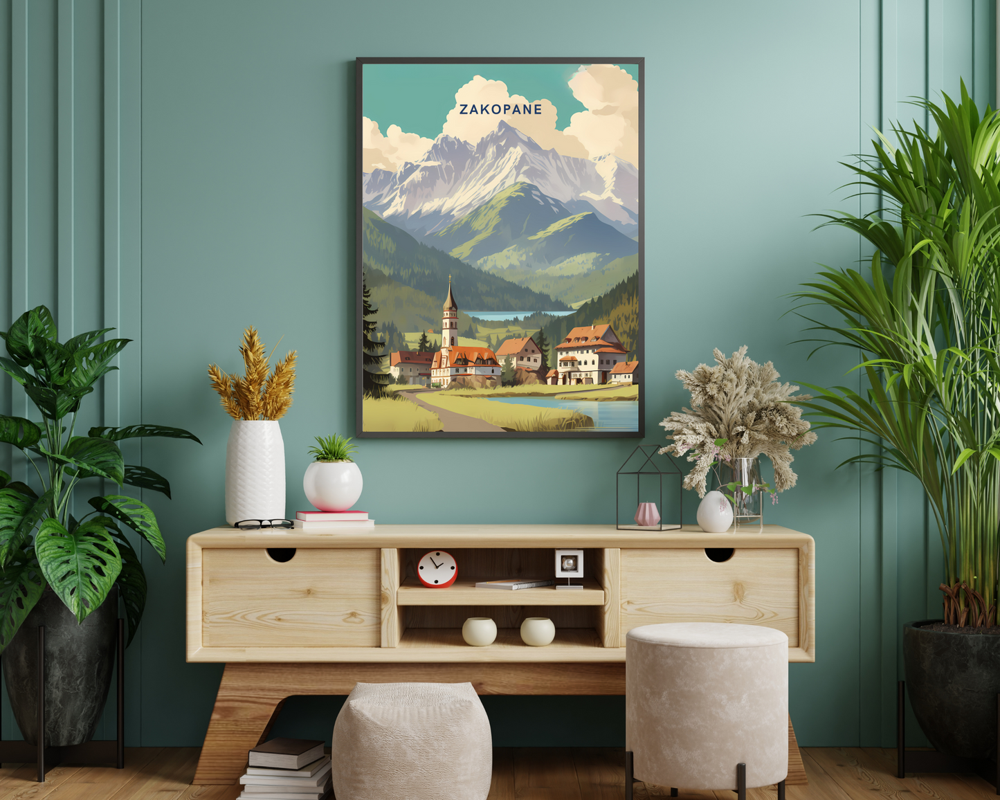 Zakopane Poland Travel Poster Print - Pitchers Design