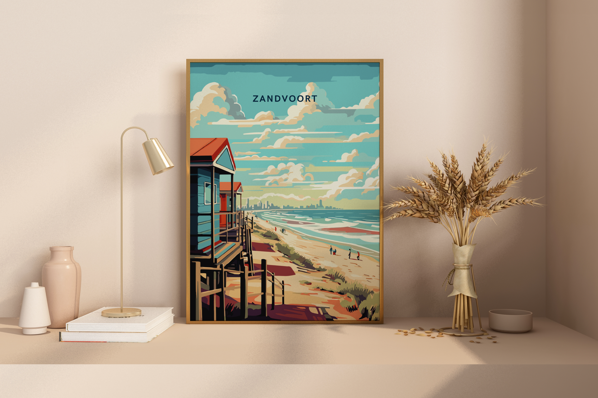 Zandvoort Netherlands Travel Print Poster - Pitchers Design