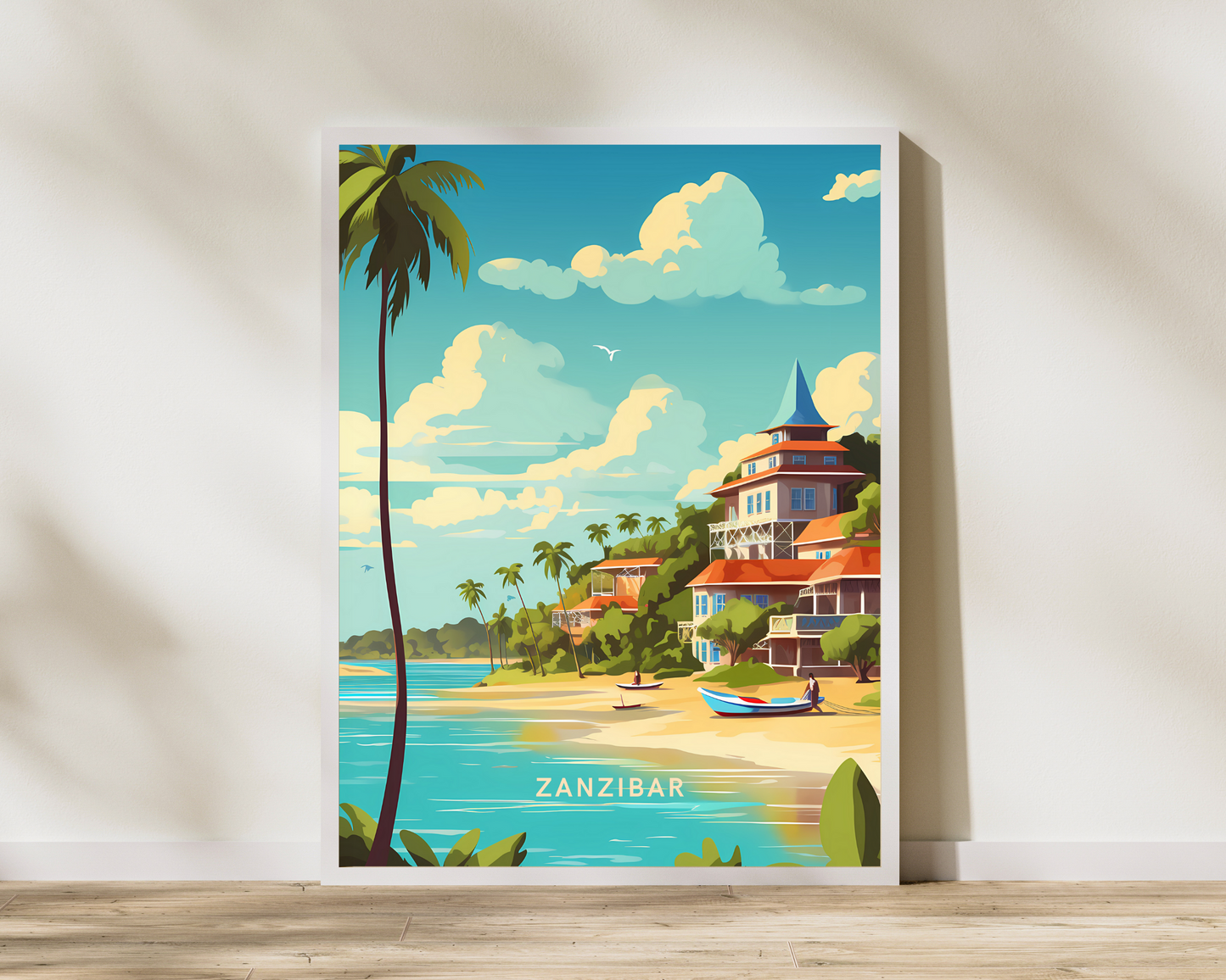 Zanzibar Tanzania Travel Poster Print - Pitchers Design