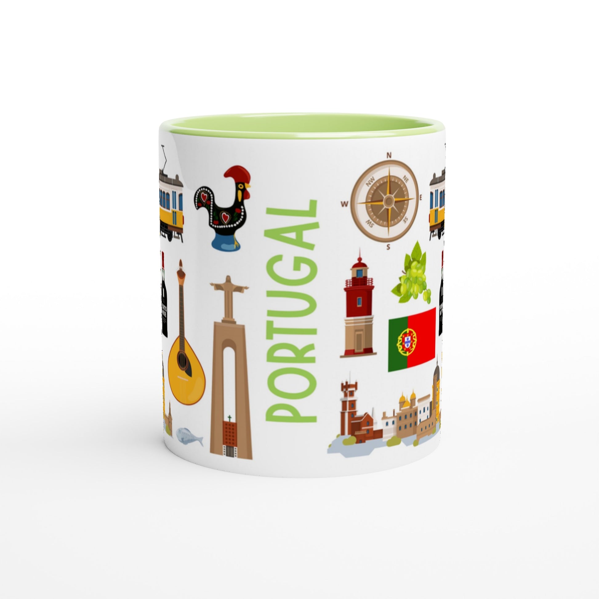 Portugal Two Tone Ceramic Travel Mug, Starbucks Inspired - Pitchers Design