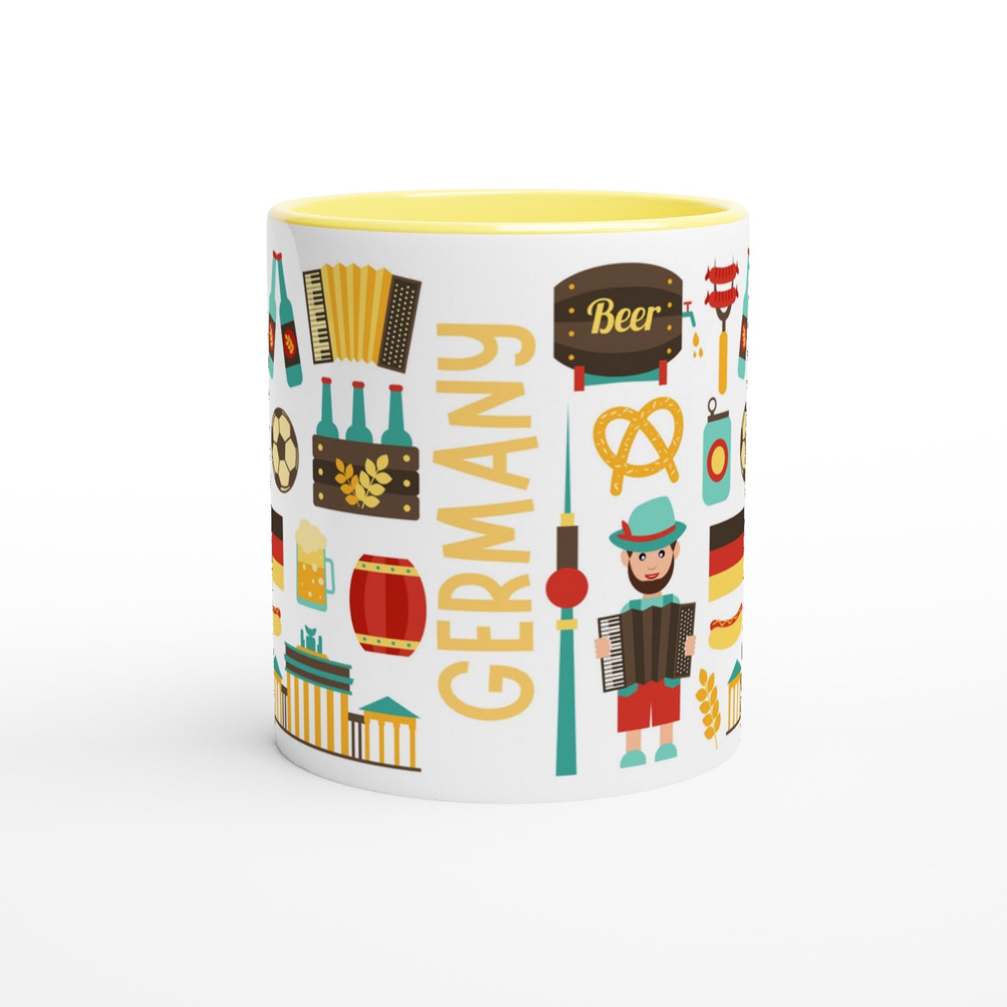 Germany Two Tone Ceramic Travel Mug, Starbucks Inspired - Pitchers Design