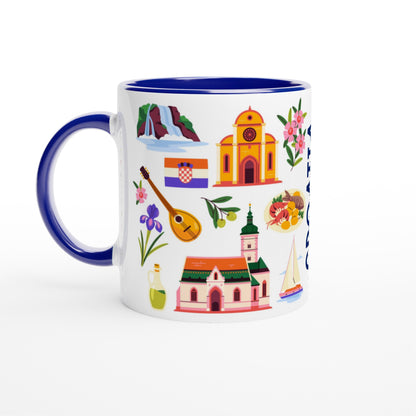 Croatia Two Tone Ceramic Travel Mug, Starbucks Inspired - Pitchers Design