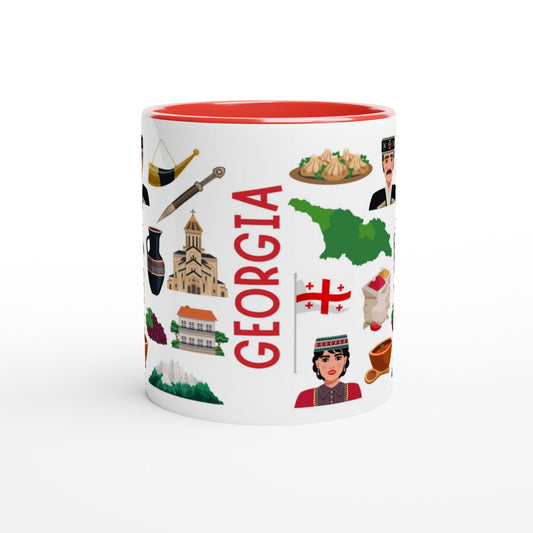 Georgia Two Tone Ceramic Travel Mug, Starbucks Inspired - Pitchers Design