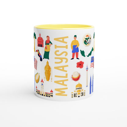 Malaysia Two Tone Ceramic Travel Mug, Starbucks Inspired - Pitchers Design