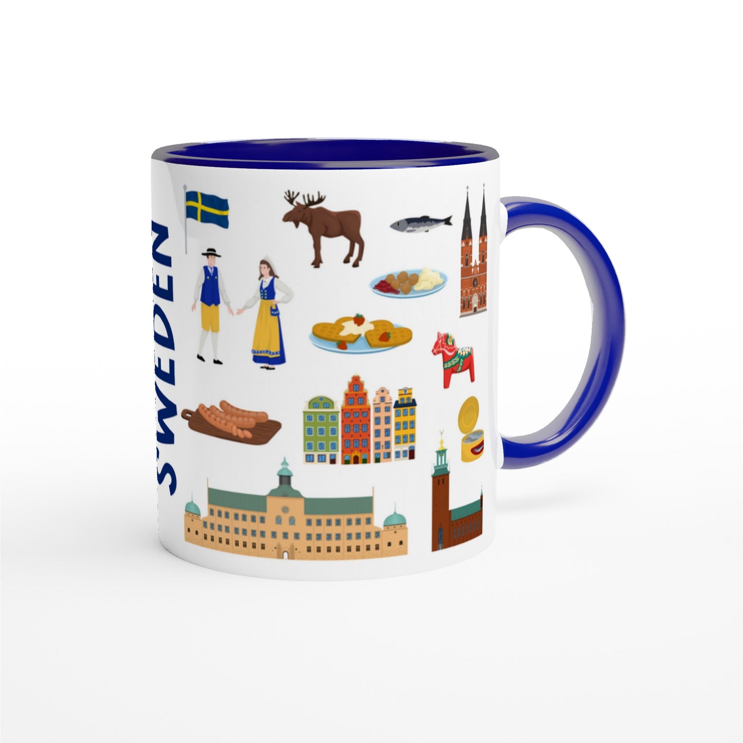 Sweden Two Tone Ceramic Travel Mug, Starbucks Inspired - Pitchers Design