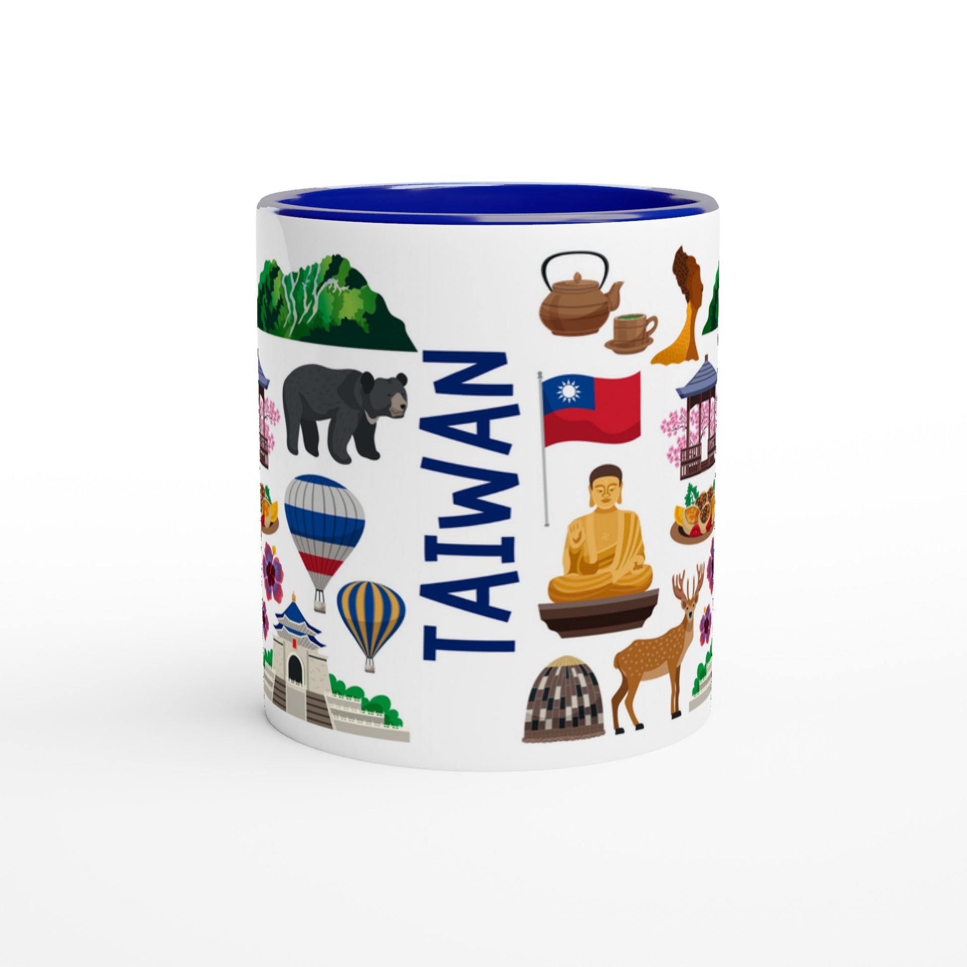 Taiwan Two Tone Ceramic Travel Mug, Starbucks Inspired - Pitchers Design