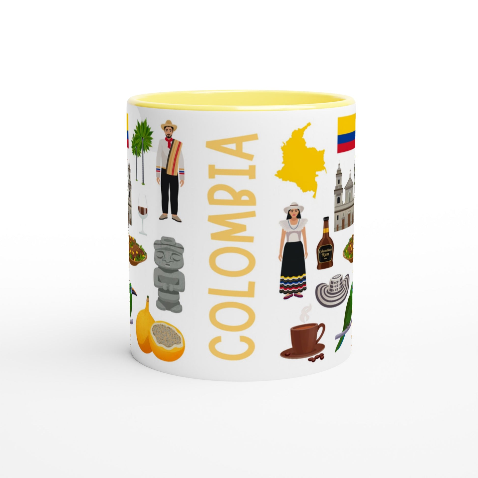 Colombia Two Tone Ceramic Travel Mug, Starbucks Inspired - Pitchers Design