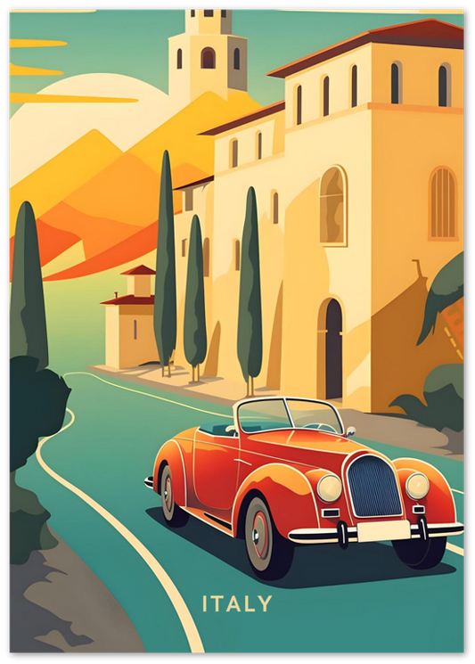 Italy Travel Poster Artwork | Retro Print | Vintage Artwork | Wall Art Deco - Pitchers Design