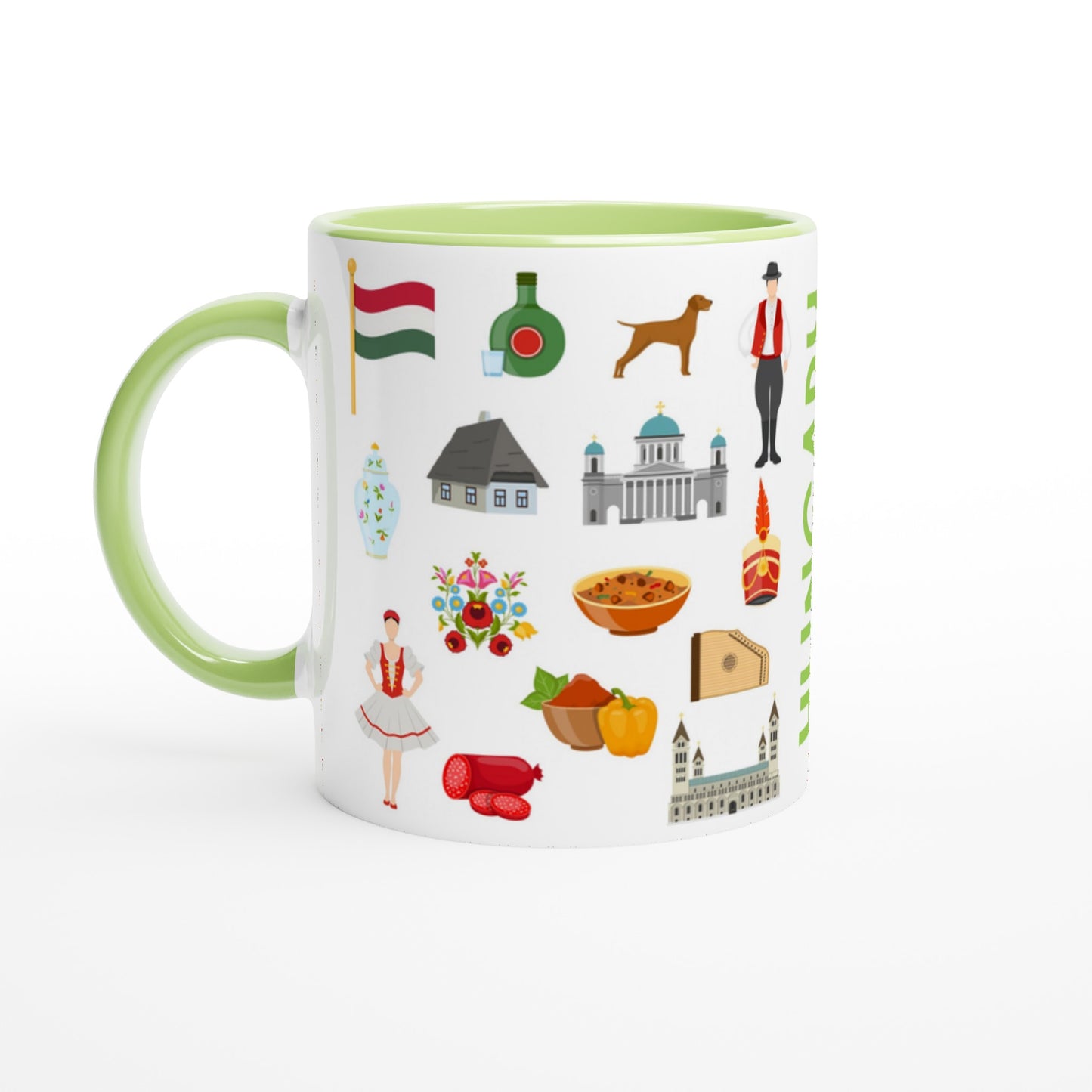 Hungary Two Tone Ceramic Travel Mug, Starbucks Inspired - Pitchers Design