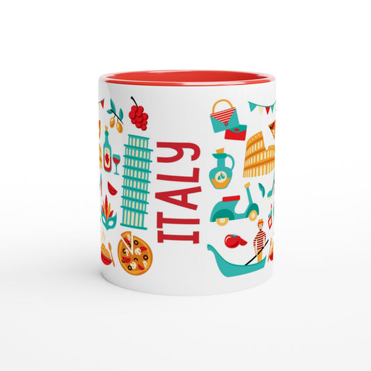 Italy Two Tone Ceramic Travel Mug, Starbucks Inspired - Pitchers Design