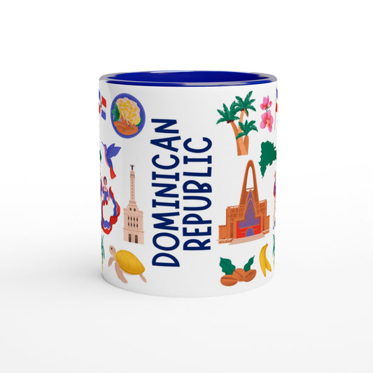 Dominican Republic Two Tone Ceramic Travel Mug, Starbucks Inspired - Pitchers Design