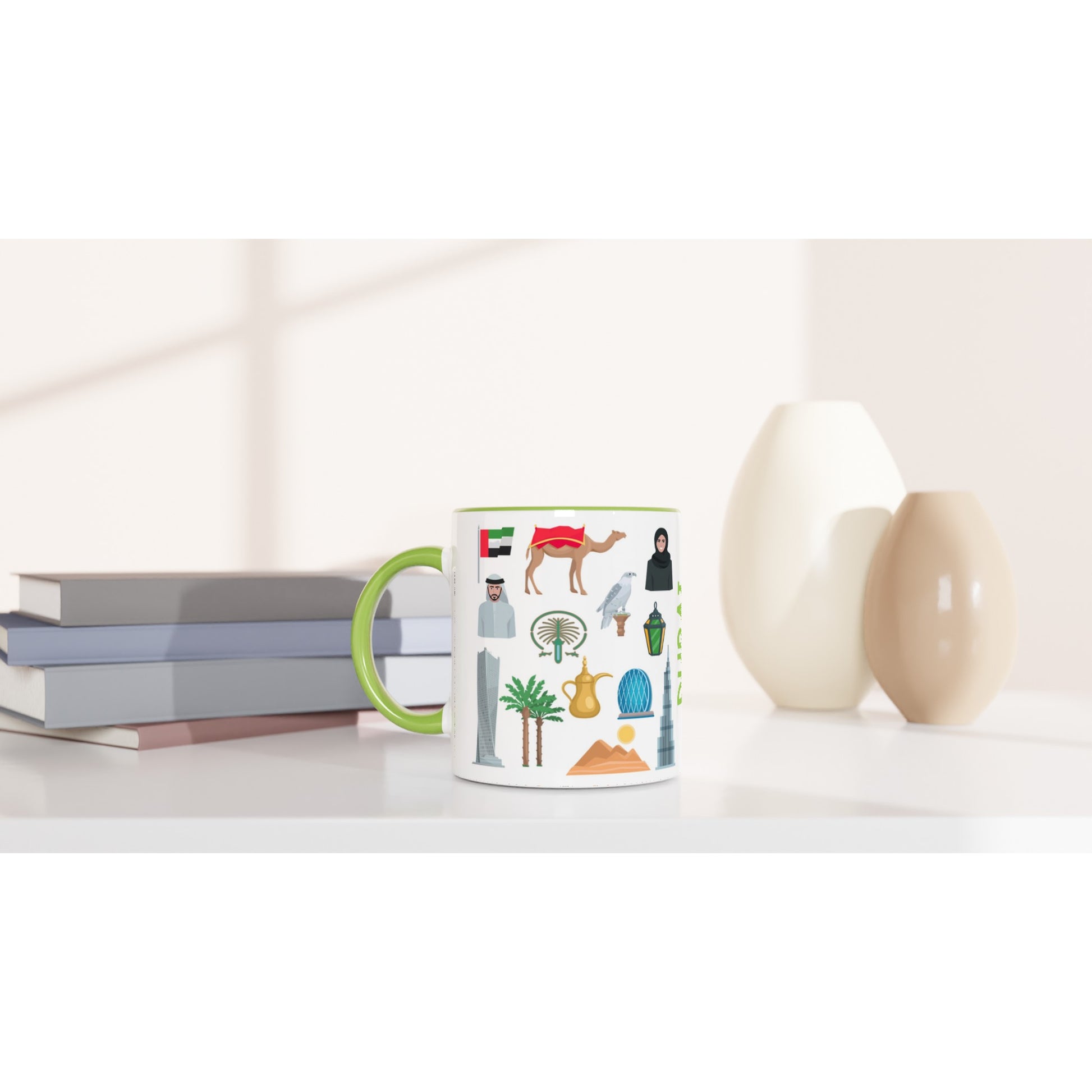 Dubai Two Tone Ceramic Travel Mug, Starbucks Inspired - Pitchers Design