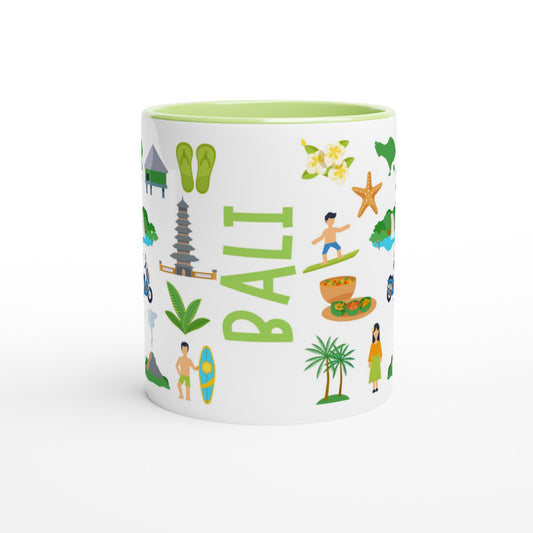 Bali Two Tone Ceramic Travel Mug, Starbucks Inspired - Pitchers Design