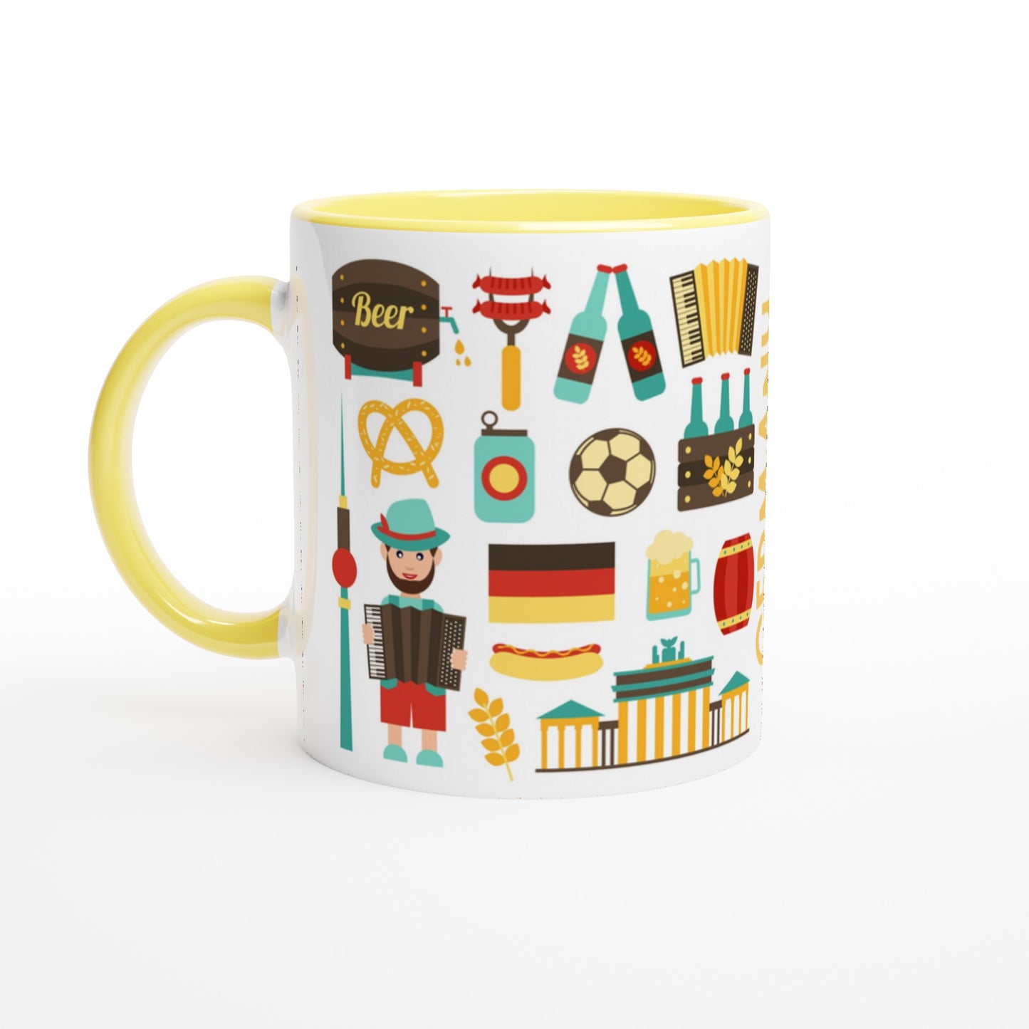 Germany Two Tone Ceramic Travel Mug, Starbucks Inspired - Pitchers Design