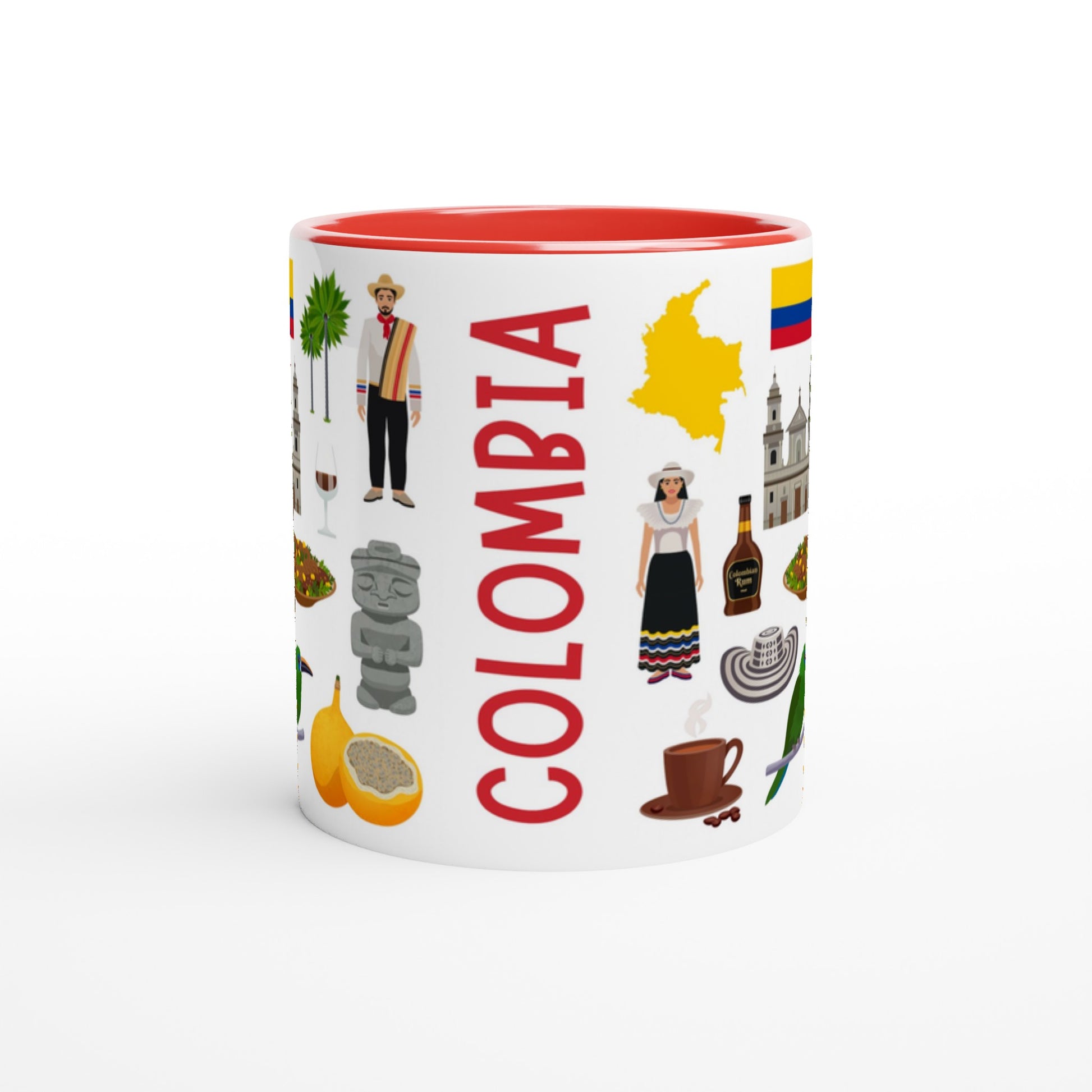 Colombia Two Tone Ceramic Travel Mug, Starbucks Inspired - Pitchers Design