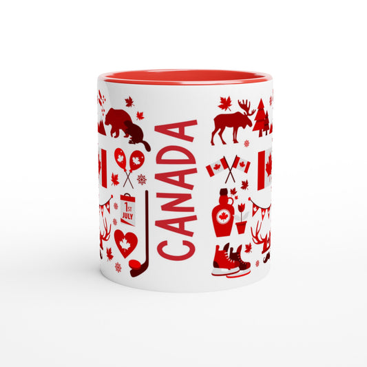 Canada Two Tone Ceramic Travel Mug, Starbucks Inspired - Pitchers Design