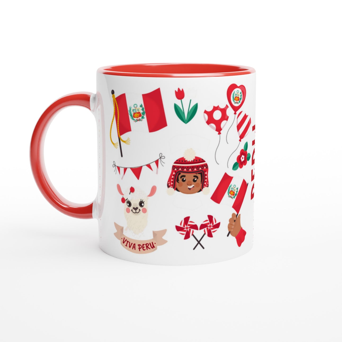 Peru Two Tone Ceramic Travel Mug, Starbucks Inspired - Pitchers Design