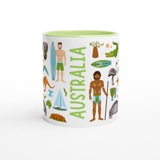 Australia Two Tone Ceramic Travel Mug, Starbucks Inspired - Pitchers Design