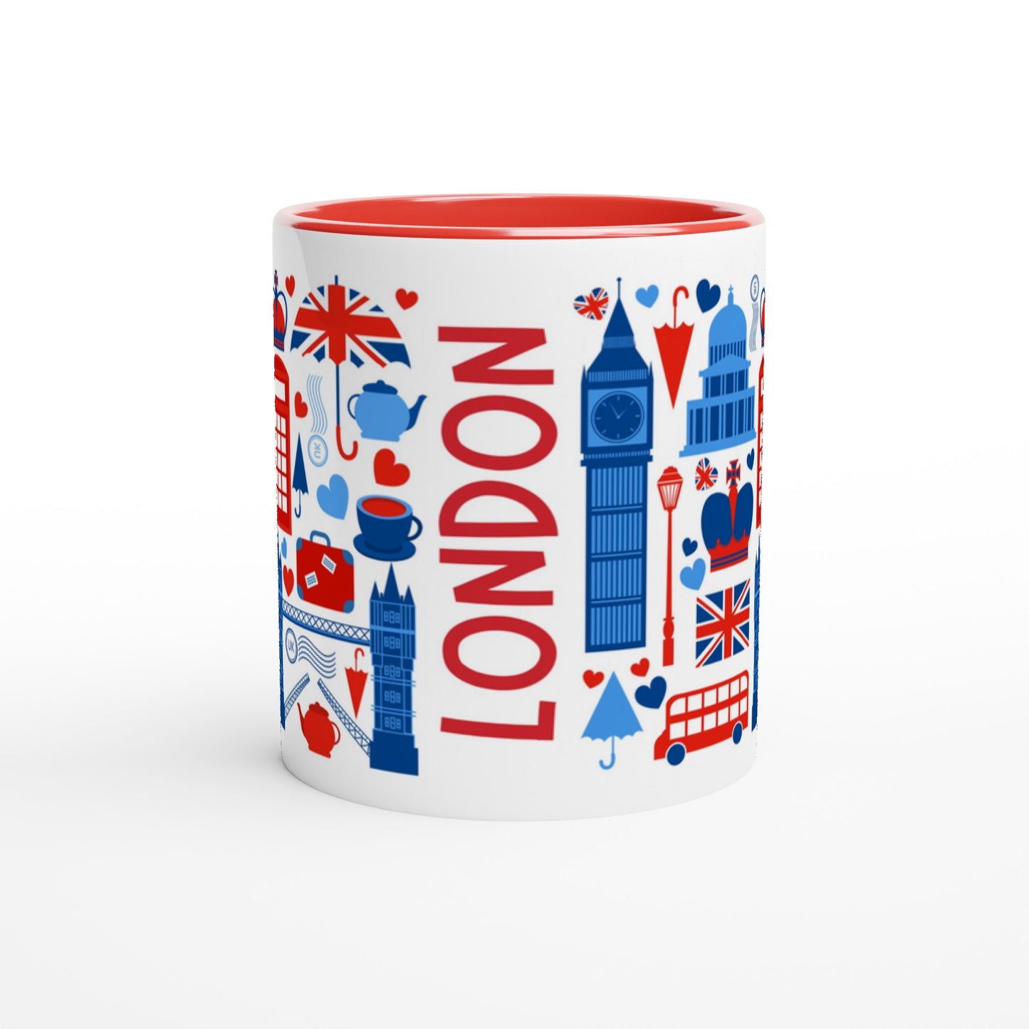 London Two Tone Ceramic Travel Mug, Starbucks Inspired - Pitchers Design