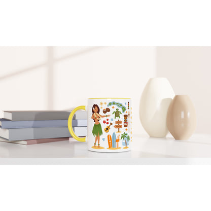 Hawaii Two Tone Ceramic Travel Mug, Starbucks Inspired - Pitchers Design