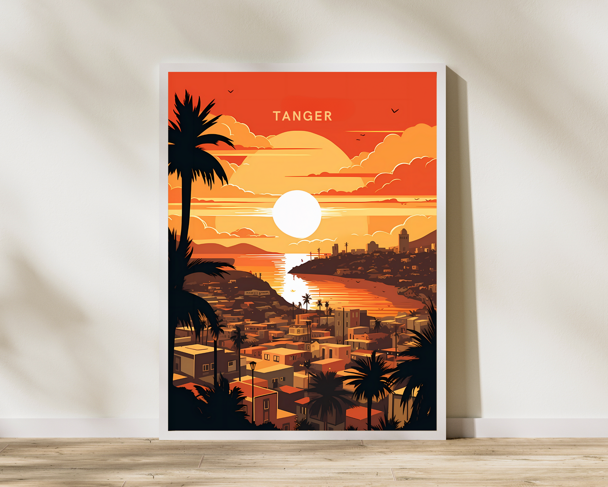 Tanger Morocco Travel Poster Print - Pitchers Design